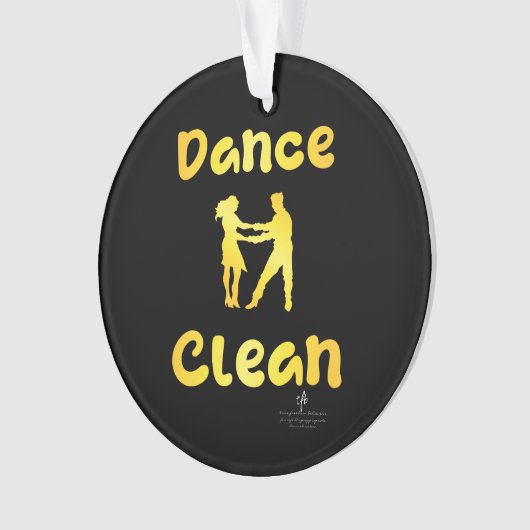 Dance Clean Golden Brass Round Ornament (voorkant)
