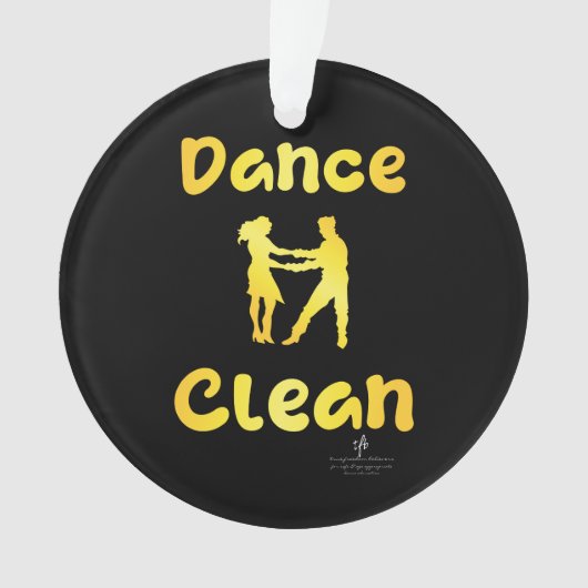 Dance Clean Golden Brass Round Ornament (voorkant)