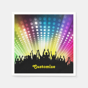 Dance Club Spot Lights Party Napkins Servet
