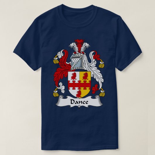 Dance Coat of Arms Family Crest T-shirt (Design voorkant)