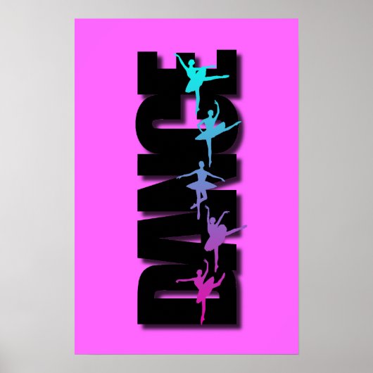 Dance Colored Ballerinas Poster (Voorkant)