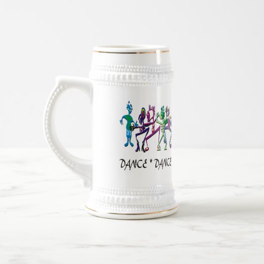 Dance Colorful Abstract grafisch ontwerp Bierpul (Links)