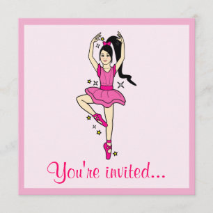 Dance Competition Invitation: Dancer met sterren Kaart