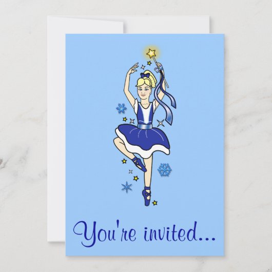 Dance Competition Invitation: Snowflake Dancer Kaart (Voorkant)