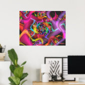 Dance Cool Cute Abstract Fine Art Fractal Poster (Thuiskantoor)