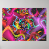 Dance Cool Cute Abstract Fine Art Fractal Poster (Voorkant)