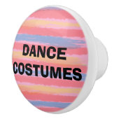 Dance Costumes Pink Blue Waterverf Stripes Keramische Knop (Rechts)