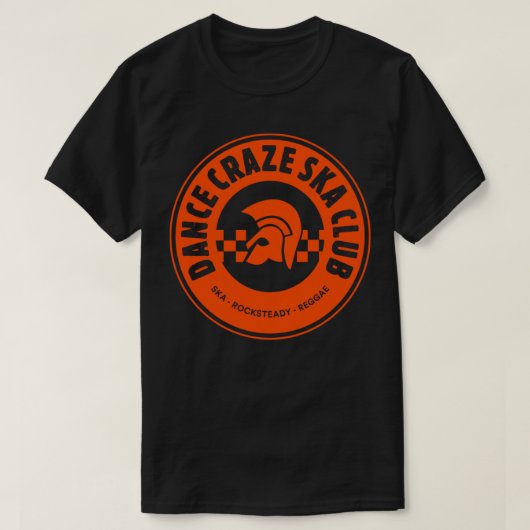 Dance Craze Ska Club, Ska Rocksteady Reggae, orang T-shirt (Design voorkant)