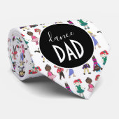 DANCE DAD Ballet Tap Jazz Dancer Daughter Name Stropdas (Opgerold)