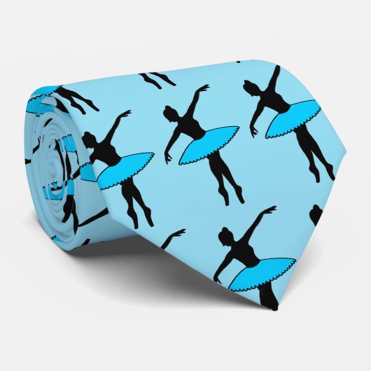 Dance Dad Blue Ballerina Ballet Dancer Stropdas (Opgerold)