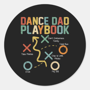 Dance Dad Comp Grappig Playbook Dancing Daddy Prou Ronde Sticker