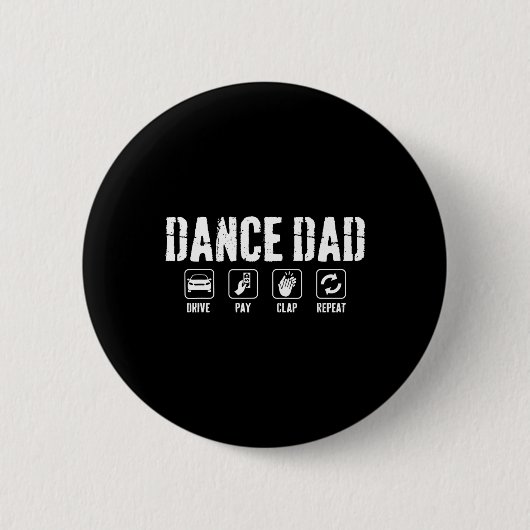 Dance Dad Competitie Trotse Dans Papa Vaderdag Ronde Button 5,7 Cm (Voorkant)