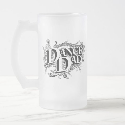 Dance Dad Frosted Glass Beer Mok (Links)