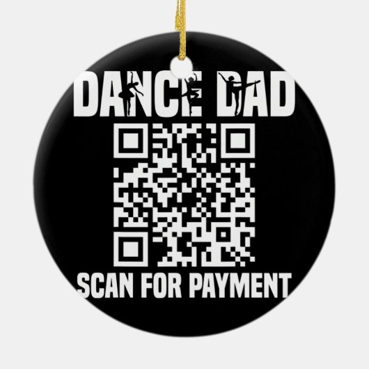 Dance Dad Funny Dansing Dad Scan I Keramisch Ornament (Achterkant)
