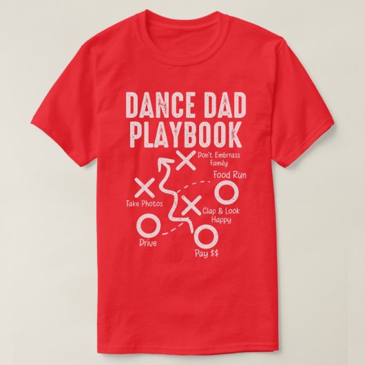 Dance Dad Playbook T-shirt (Design voorkant)