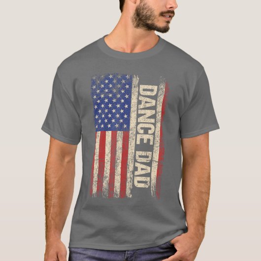 Dance Dad US American Flag Dancer Dancing Father M T-shirt (Voorkant)