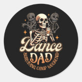 Dance Dads overleven Comp Weekend Dancing Skeleton Ronde Sticker (Voorkant)