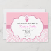 Dance Damask en Pearls Kaart (Voorkant)