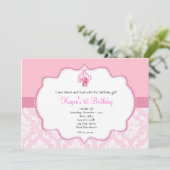 Dance Damask en Pearls Kaart (Staand voorkant)