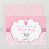 Dance Damask en Pearls Kaart (Voorkant / Achterkant)