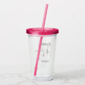 Dance Dance Dance Ballet Acryl Tumbler Drinkbeker (Achterkant)