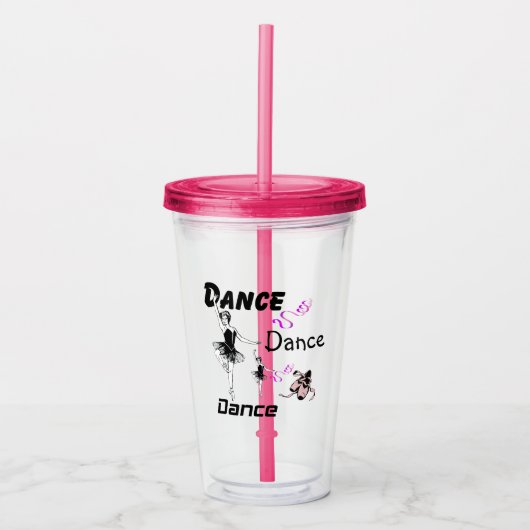 Dance Dance Dance Ballet Acryl Tumbler Drinkbeker (Voorkant)