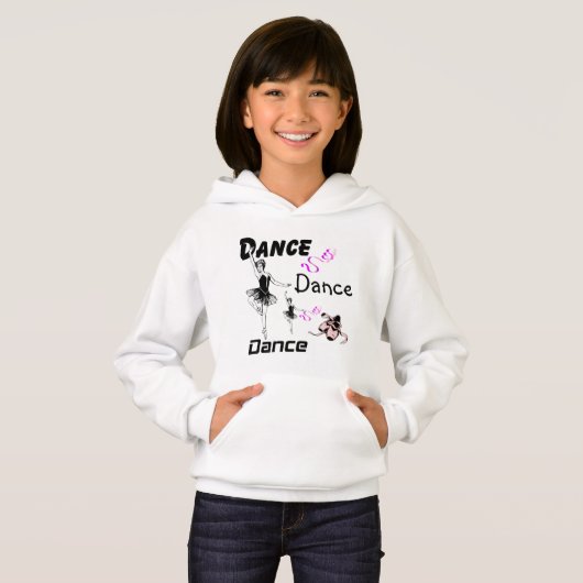 Dance Dance Dance Ballet Girls Hoodie (Voorkant volledig)