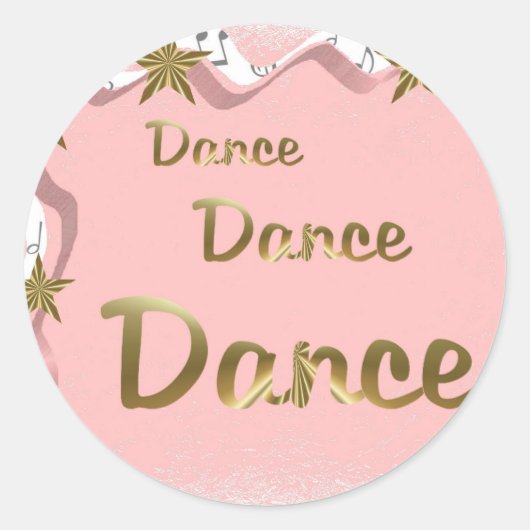 Dance Dance Dance Ronde Sticker (Voorkant)
