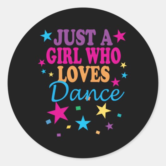 Dance Dance Love Dance Dancer Dingen Ronde Sticker (Voorkant)