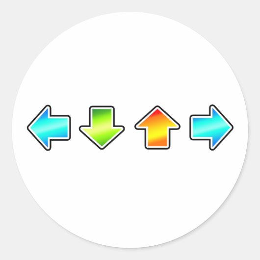 Dance Dance Revolution Ronde Sticker (Voorkant)