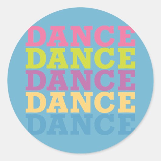Dance Dance Ronde Sticker (Voorkant)