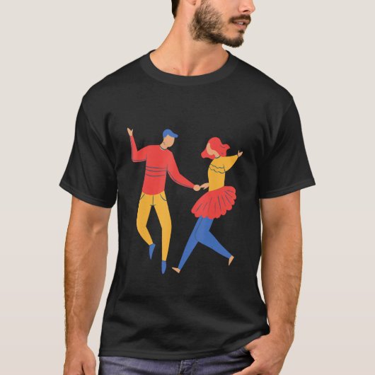 Dance Dancer Dancing Couple Dance Dance Class Cute T-shirt (Voorkant)