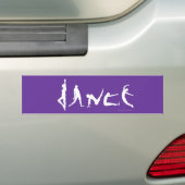 Dance Dancers Silhouettes Car Bumpersticker Donker (Op auto)