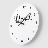 Dance Dancers Silhouettes Wall Clock Grote Klok (Hoek)