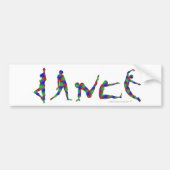 Dance Dancing Silhouette Multicolor Bumpersticker (Voorkant)