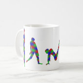 Dance Dansende Silhouette Mok (multicolors) (Voorkant links)