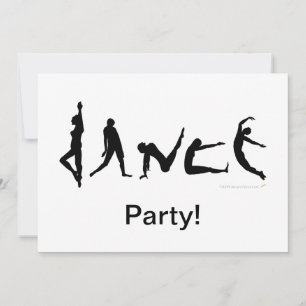 Dance Danser Silhouette Design Kaart