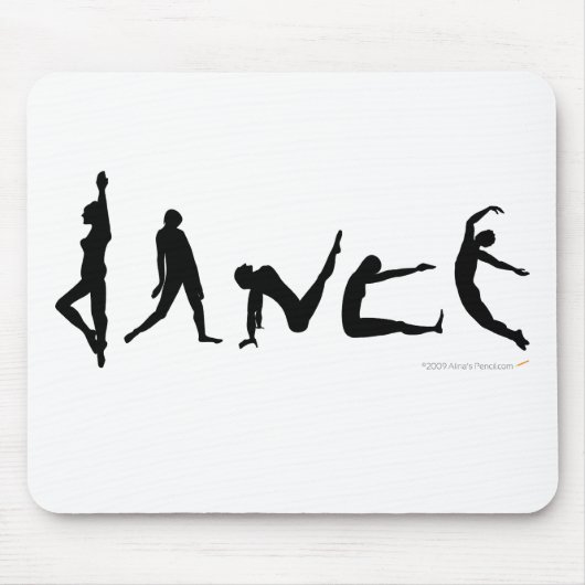 Dance Danser Silhouette Design Muismat (Voorkant)