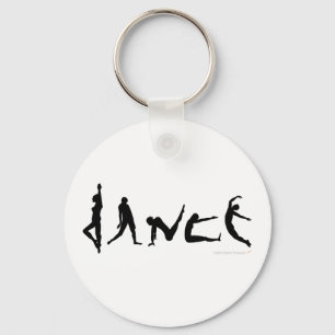 Dance Danser Silhouette Design Sleutelhanger