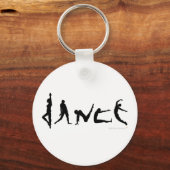 Dance Danser Silhouette Design Sleutelhanger (Voorkant)