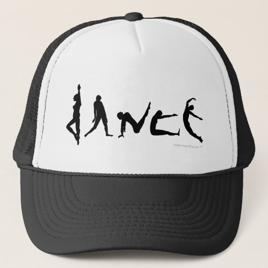 Dance Danser Silhouette Design Trucker Pet (Voorkant)