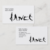Dance Danser Silhouette Design Visitekaartje (Voorkant / Achterkant)