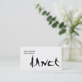 Dance Danser Silhouette Design Visitekaartje (Staand voorkant)