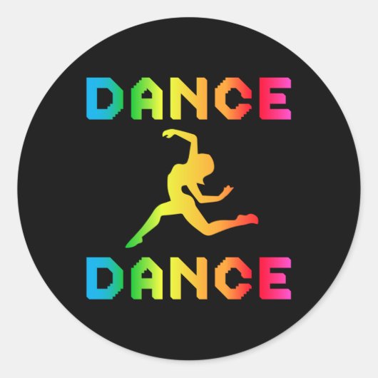 Dance Dansparty Music Sport Dancer Gift Idee Ronde Sticker (Voorkant)