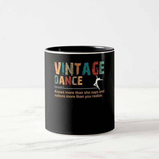  Dance Definition Dance Lover Gift Tweekleurige Koffiemok (Center)