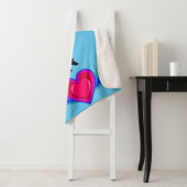 Dance deken met ballerina en roze harten, (In situ)