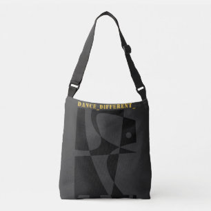 DANCE_DIFFERENT_ grijs zwart Crossbody Tas