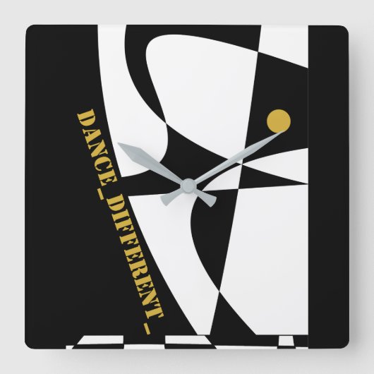 DANCE_DIFFERENT_ VIERKANTE KLOK (Voorkant)