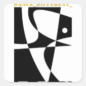 DANCE_DIFFERENT_ VIERKANTE STICKER (Voorkant)