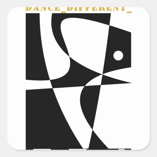DANCE_DIFFERENT_ VIERKANTE STICKER (Voorkant)